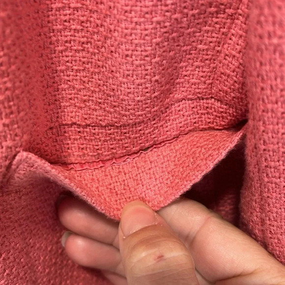 Pretty pink vintage blazer feminine size 2 textured lined pleated cuffs neckline - Picture 7 of 11